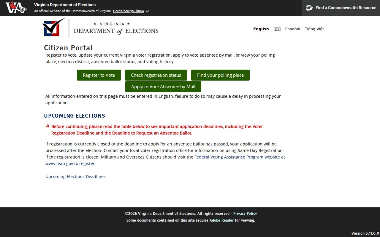 Harrisonburg residents directory Virginia voter information portal
