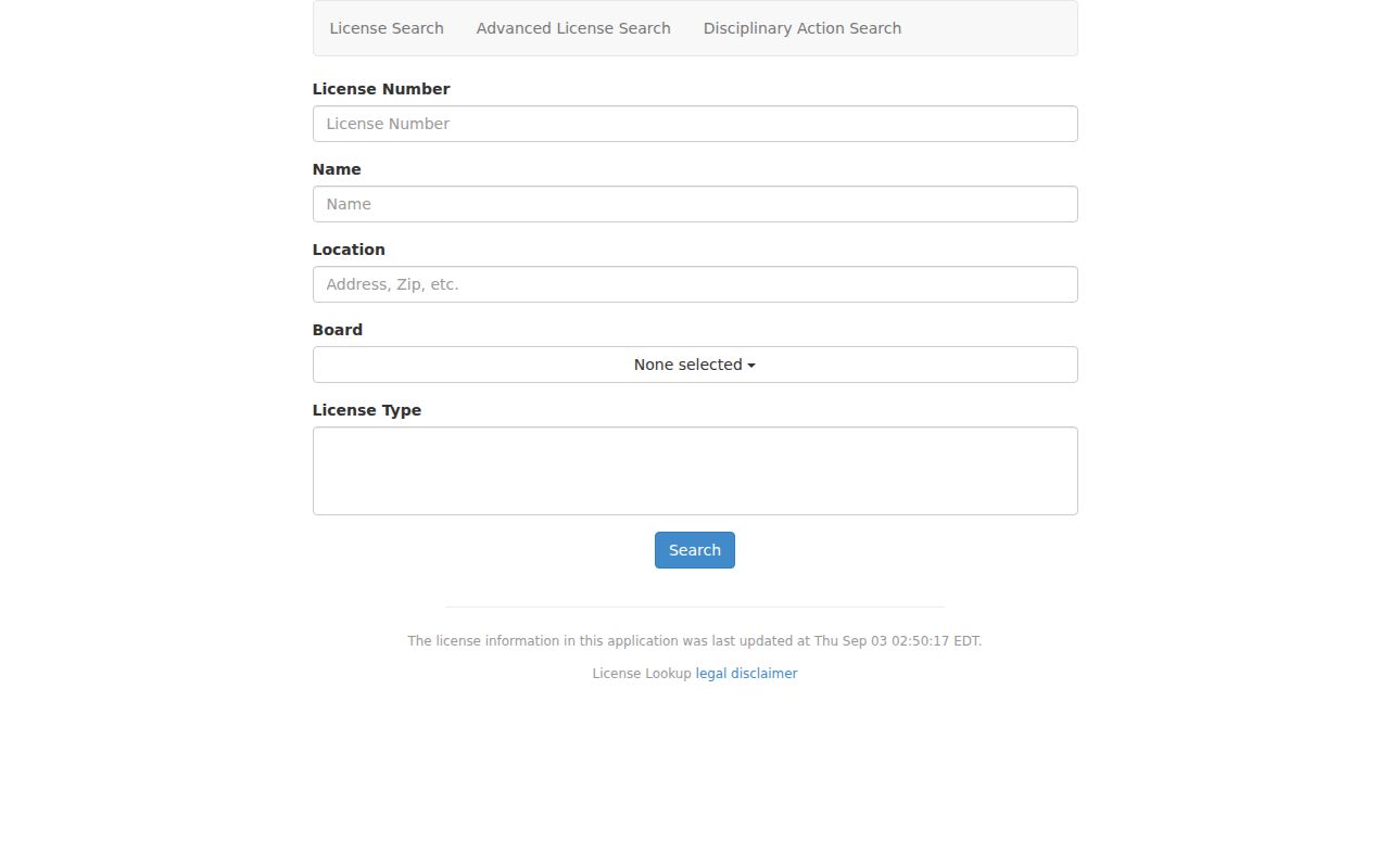 Harrisonburg resident lookup Virginia DPOR license search