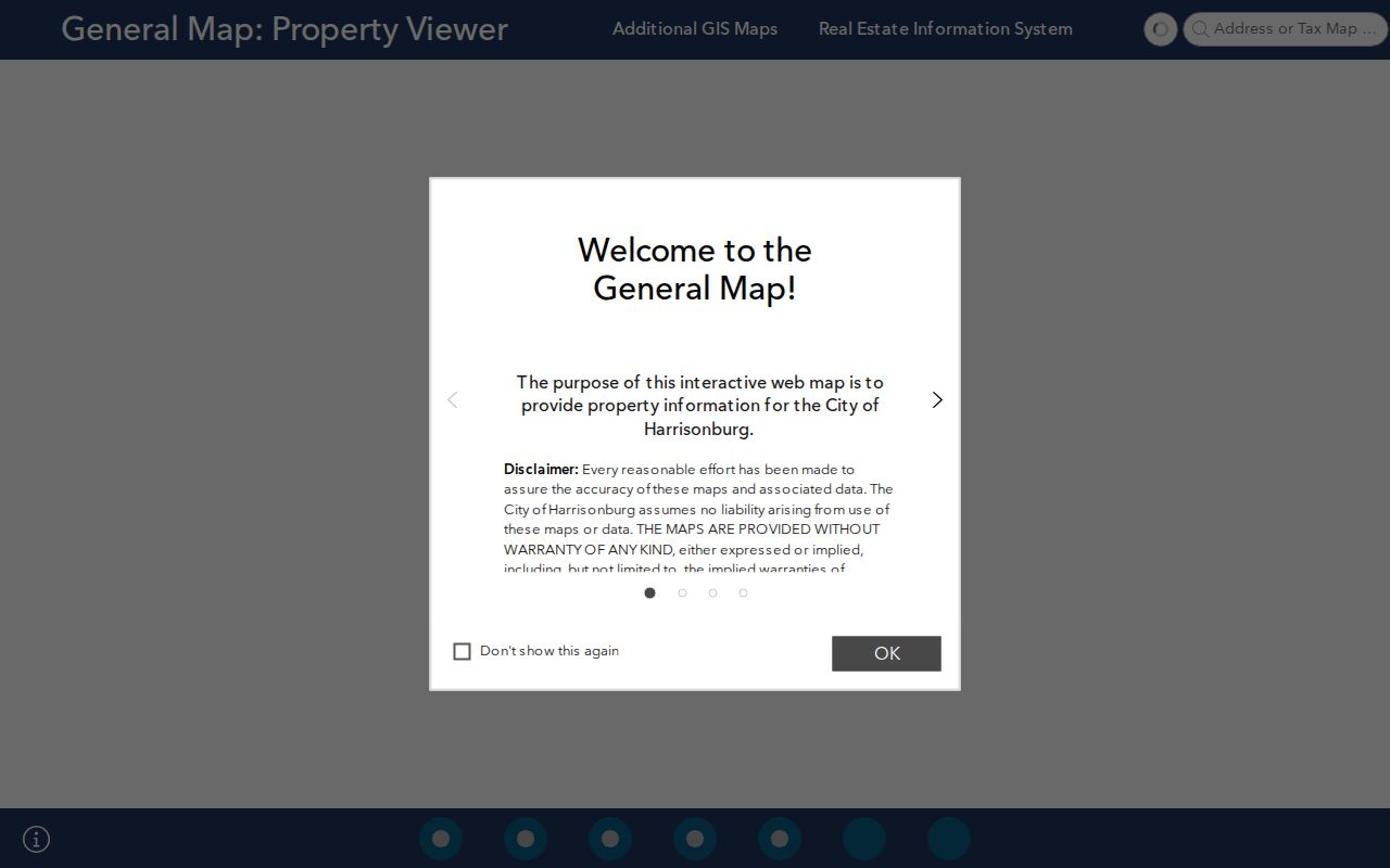 Harrisonburg street directory city GIS parcel viewer